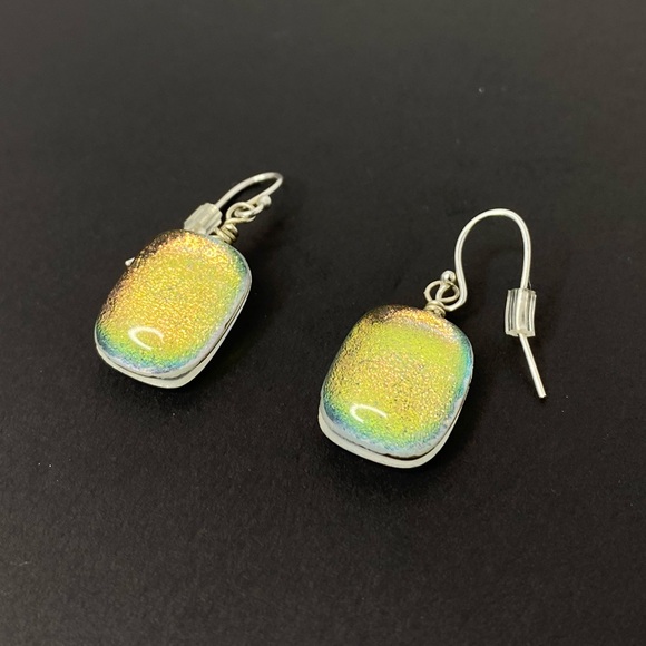 LALALAND DICHROIC IRIDESCENT GLASS EARRINGS - Picture 7 of 12